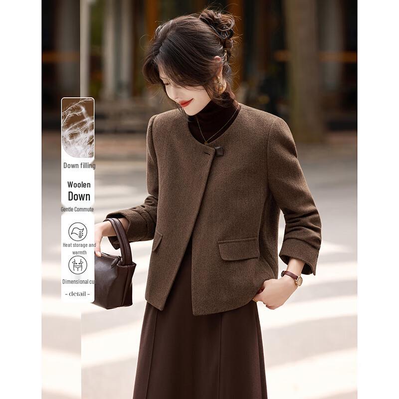 

Женский элегантный короткий пуховик Si Shui Nian Hua L