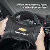 Carbon Fiber Car Seat Headrest Neck Pillow Auto Interiors For Chevrolet Spark Captiva Cruze Tracker Epica Nubira Malibu Z71 Sail