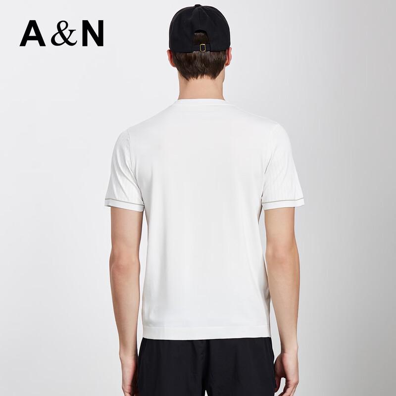 Antonio Herren Jacquard Rundhals Kurzarm T-Shirt