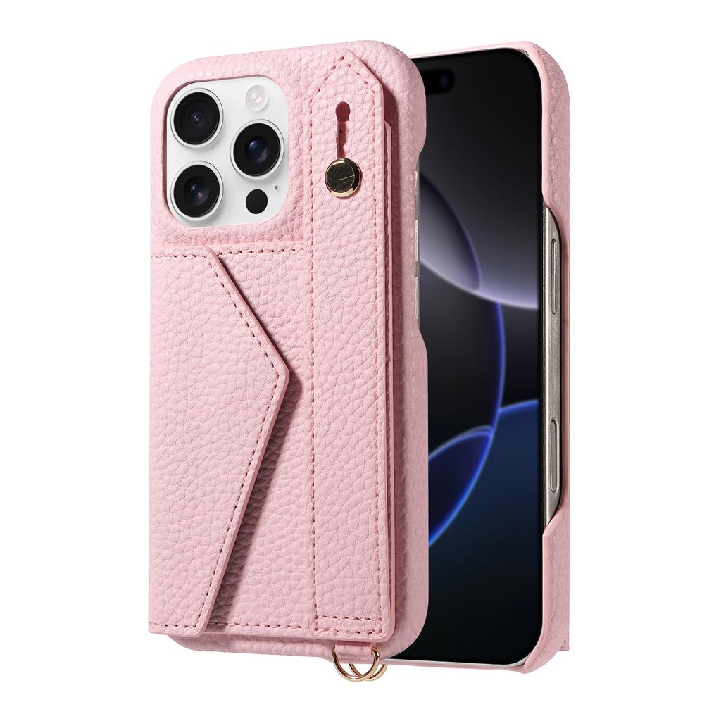 Leather Phone Case for IPhone16e 16promax 15plus 14promax 14plus 13promax13mini Shockproof Anti-Drop with Stand and Wallet Cover