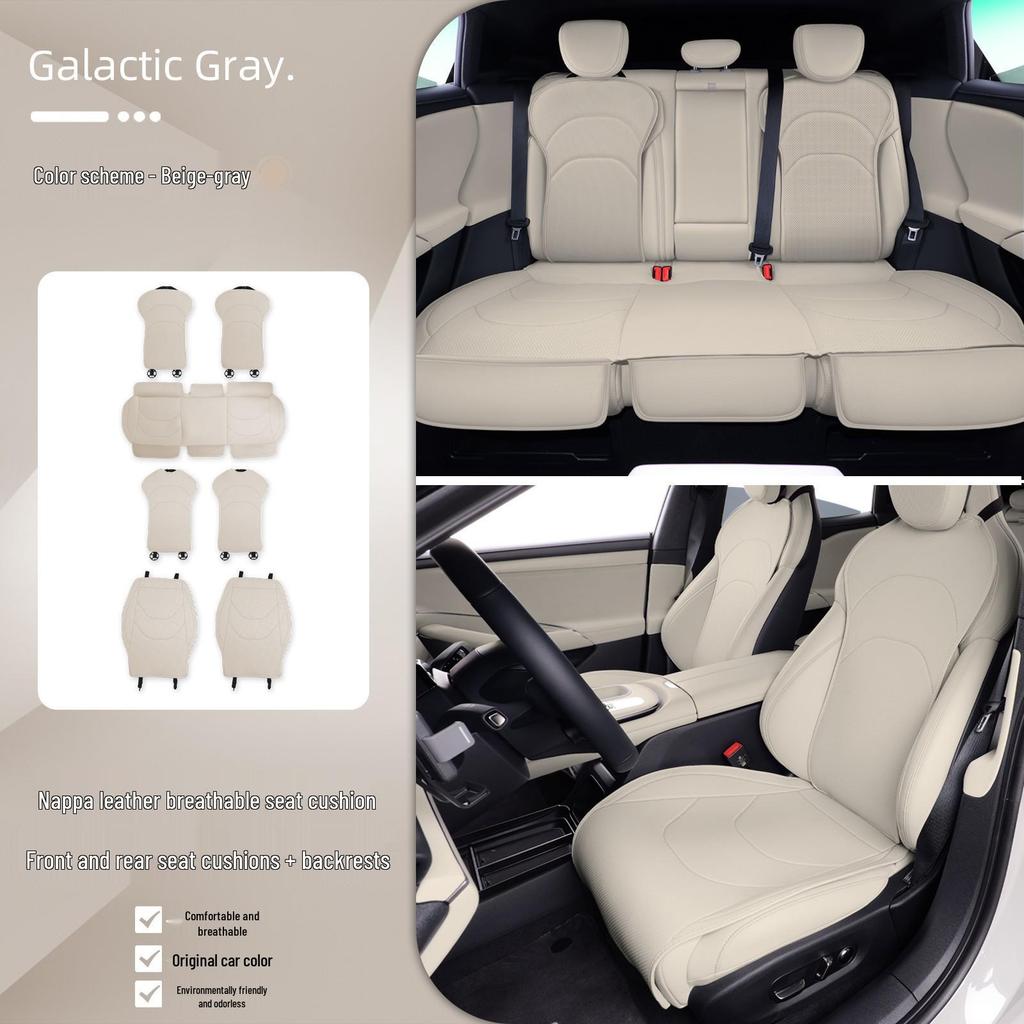 Four Seasons Universal Napa Leather Seat Cover for Xiaomi SU7 - Breathable Protective Cushion Accessory