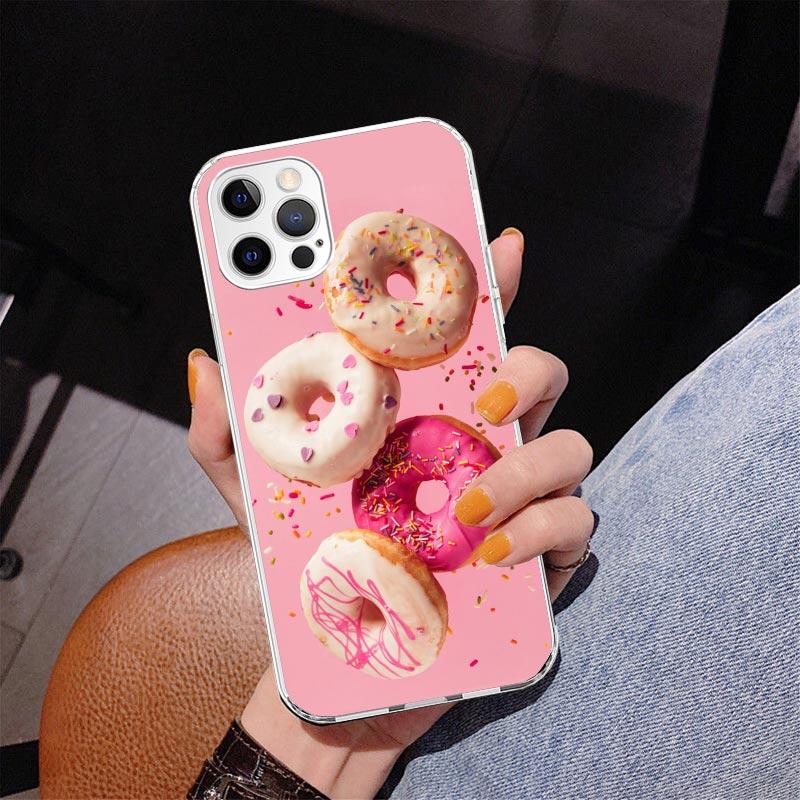Macaron Ice Cream Cake Doughnut Phone Case For iPhone 17 Air 16 Pro Max 16E 15 + 14 Plus 11 12 13 Mini 7 8 SE Gift Print Cover F