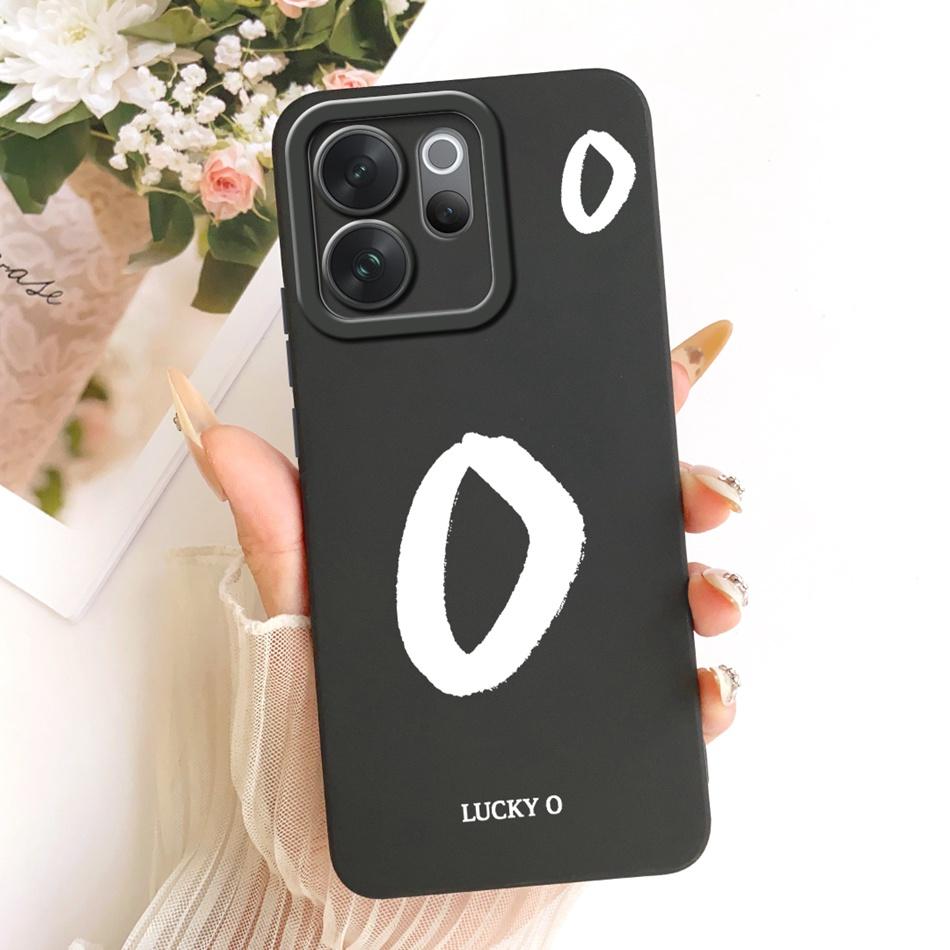For Vivo V70 / V70 Elite 2026 Lucky Initial Letter Phone Case For Vivo V 70 V70Elite 5G V2538 V2548 Soft Silicone Cases Bumpers