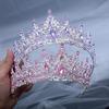 1pc Exquisite Fashion Sparkling Gems Hair Crown Multi Layered Royal Design Perfect Looks Pageant Glam Fantasy Cosplay Elegance