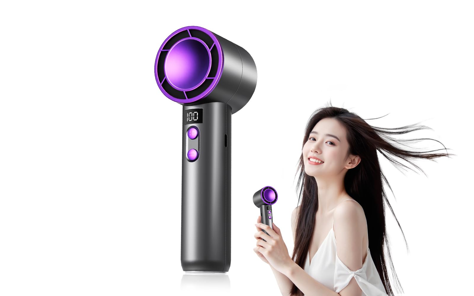 

portable New Strong Airflow Strong Lightweight LED 3600mAh Up to 12 Hours of USB LED Battery Level Carabiner Powerful Perfect for and the Carabiner