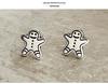 S925 Sterling Silver Gingerbread Man & Snowman Stud Earrings - 2022 Christmas Collection (E9540)