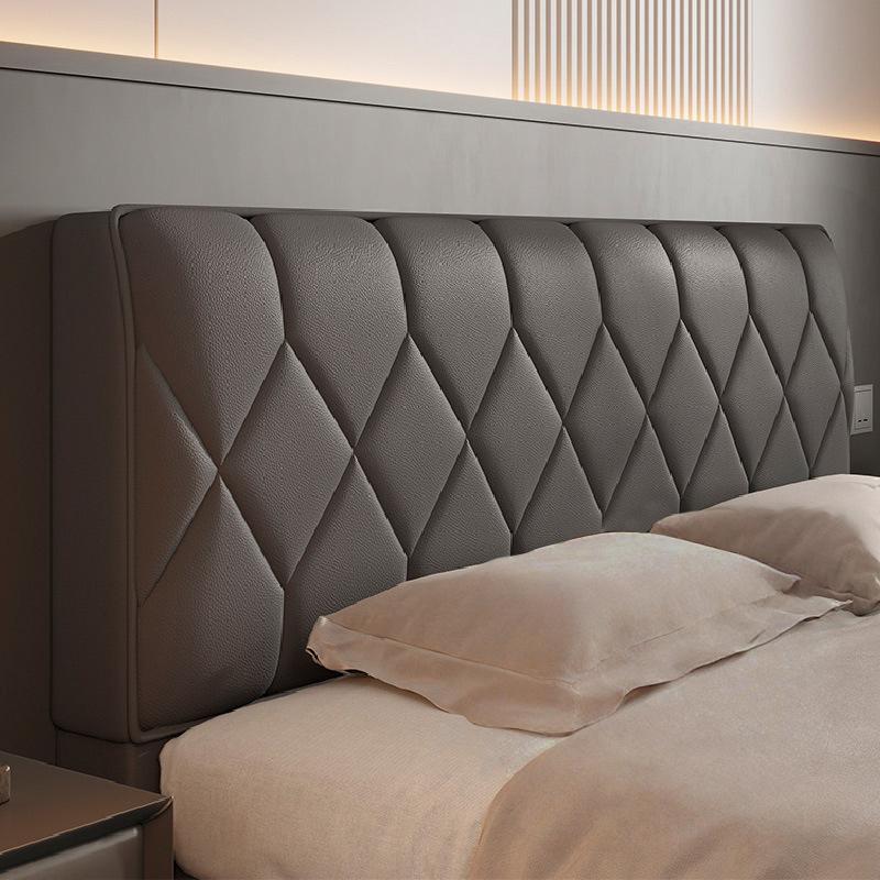 Luxury PU Leather Bed Headboard Cover Thicken Quilted Bed Head Cover All-inclusive Bedside Bed Back Dust Protector Cover