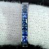 18k white gold ring, Heated Blue sapphire ring, size US6, Diameter 16.5 mm, women ring, engagement wedding ring