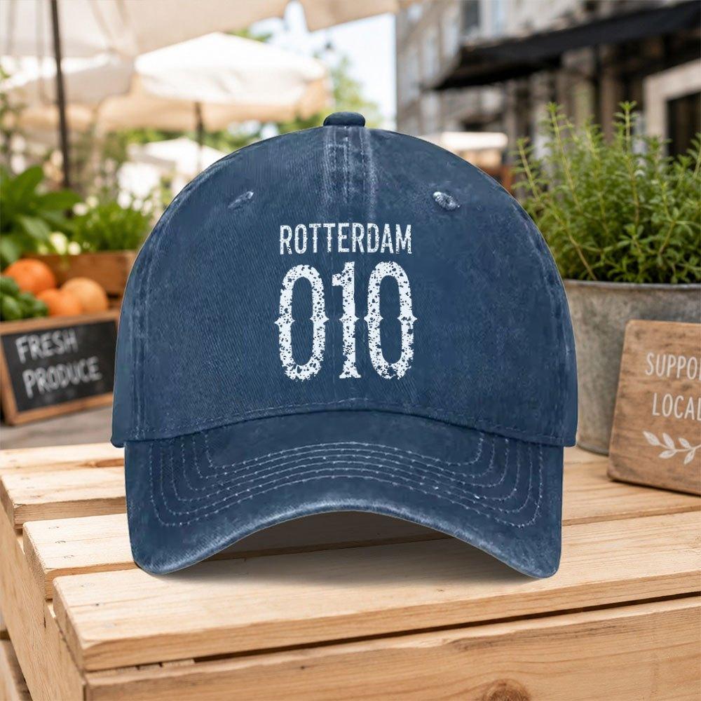 Rotterdam Printed Baseball Cap Suitable for Outdoor Hiking Daily Commuting Casual Wear Lightweight Duckbill Hat with Ro