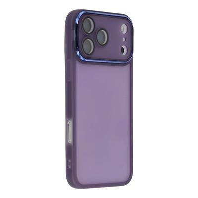 Pro iPhone 17 Pro Max TPU pouzdro WANLONFENG DKSM série galvanizovaný rámeček zadní kryt s tvrzeným sklem