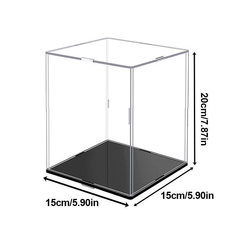 Акриловая витрина разных размеров для коллекционных предметов Сборная прозрачная акриловая коробка Защитная витрина для фигурок Организация игрушек 151520cm 1170₽