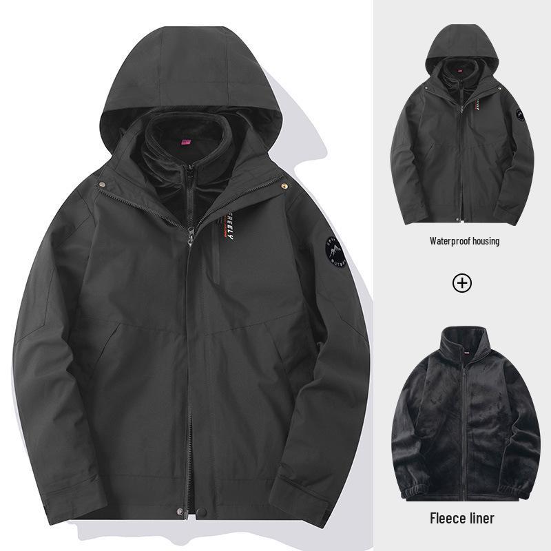 

Yao Li 3-in-1 Detachable Liner Windproof Jacket – Couples Style Thickened Outdoor Mountaineering Suit 3XL