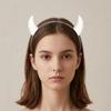 Animal Devil Horn Hairband Glossy Anime Headband Gothic Ox Horn Hair Clips  Anime Expo