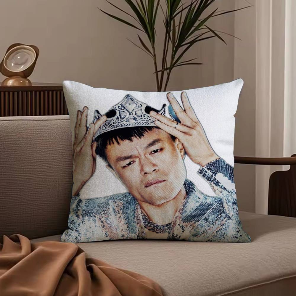 Funny J-JYP Meme Pillow Case Anti-dustmite Pillowcase Invisible zipper silky short plush Sofa cushion cover