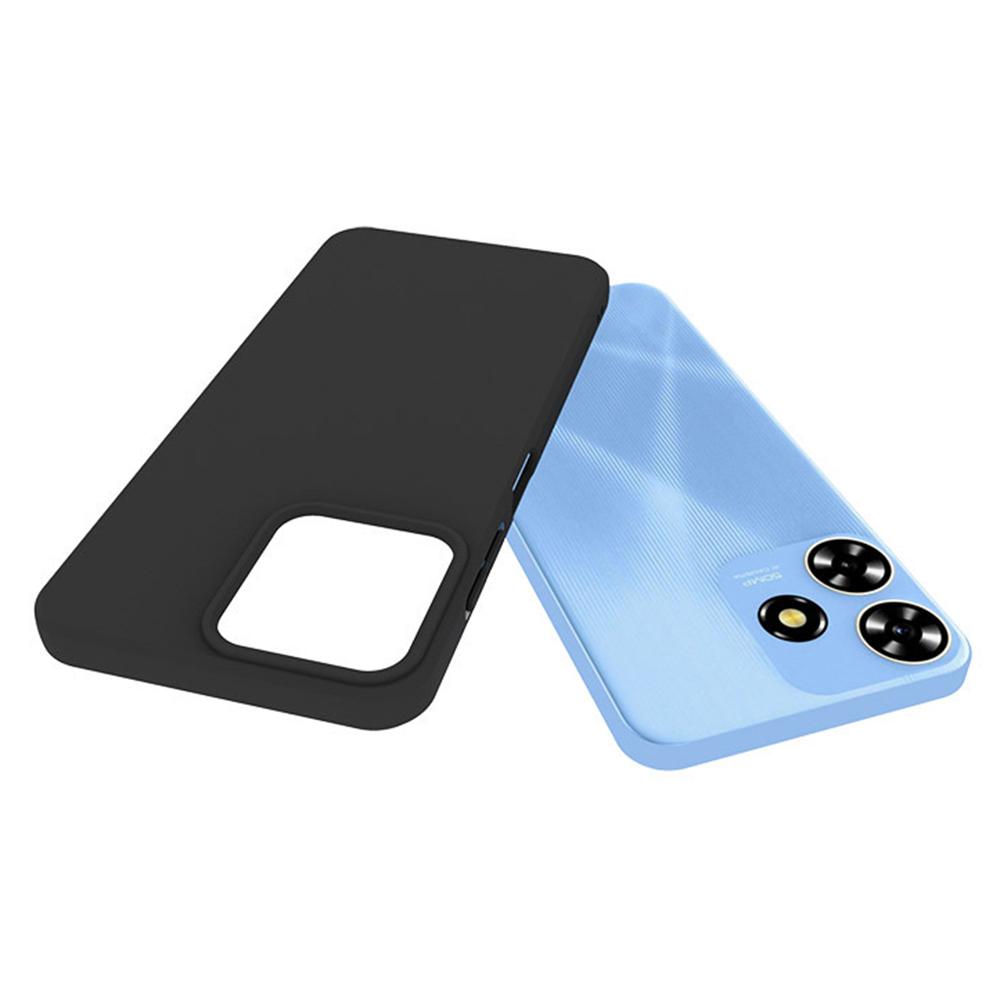 

For ZTE Blade A73 Case Matte Slim-Fit TPU Anti-scratch Phone Cover (Big Rear Lens Hole) Black