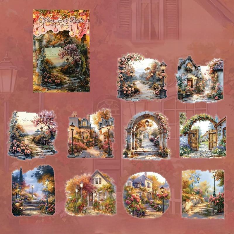 

20pcs/lot Kawaii Scrapbook Stickers Light and Shadow Story DIY Journaling Scrapbooking Supplies Decorative Stationery Sticker