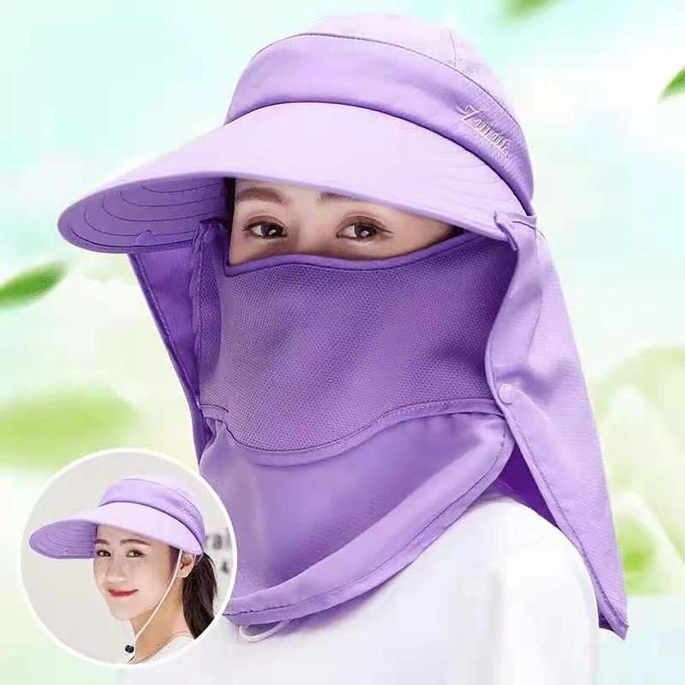 UV Protection Tea Picking Cap Anti-uv Beach Cap Detachable Fisherman Cap  Women