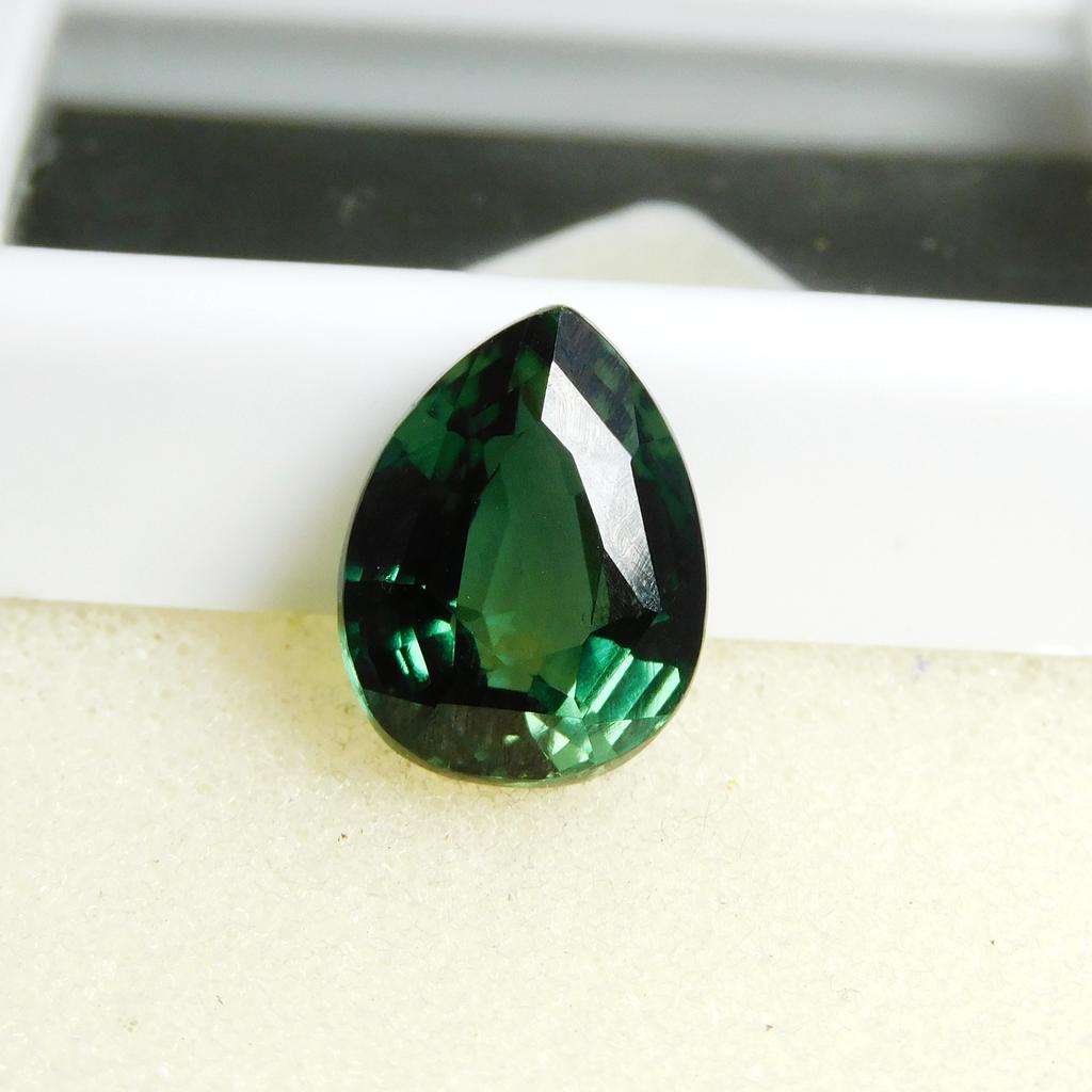 Pear Cut Bluish Green Sapphire 6.70 Ct Natural Loose Gemstone CERTIFIED