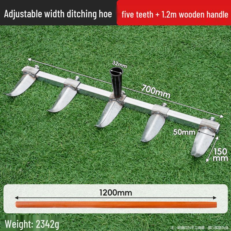 Garlic Ditch Digger: Specialized Tool for Planting and Sowing with Pull Hook and Rake Hoe