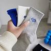 Socks Men'S Pure Cotton Tube Socks Trend Men'S Sweat-Absorbing Deodorant Sports Socks Embroidery Letter Basketball Stockings