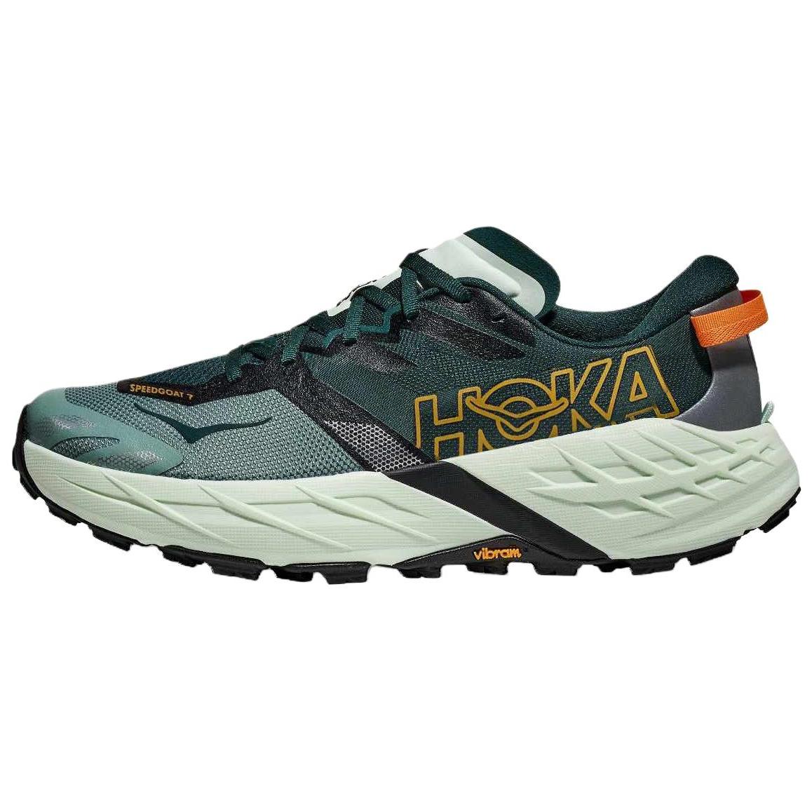 Hoka One One Speedgoat 7 Comfortable Fit Trail Running Shoes Men sneaker Deep-Forest-Green 1171928-BFS 43⅓