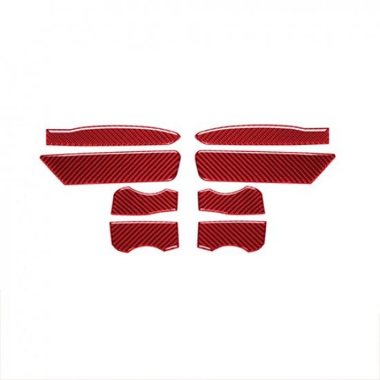 Red Car Door Storage Slot Carbon Fiber Sticker Trim For Toyota 4Runner 2010-20
