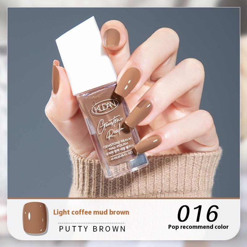 New KUDAN Diamond Realm Nail Polish No-Baking Quick Drying 10ml Tear Light Fragrance Summer