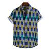 New 2025 Spring and Summer Men's Beach Shirt Hawaiian Short-sleeved Flower Shirt Men's E-commerce Supply