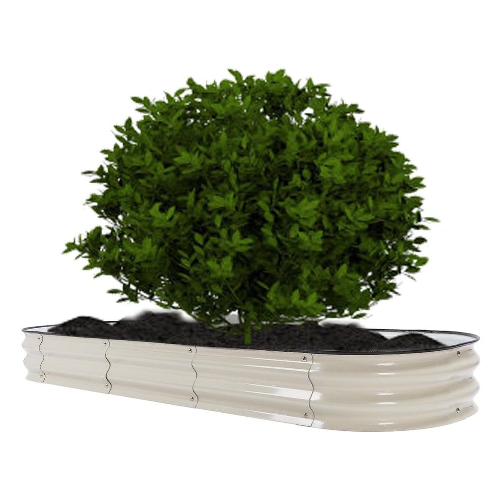 Steel Raised Garden Bed   Gardening Outdoor Planter Box with Open Bottom for Growing Vegetables Fruits Flowers