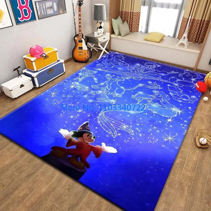 Mickey Minnie Area Mat, Cute Cartoon Rug Carpets 120x160cm Decor for Living Room Children's Bedroom Sofa Bathroom Kids Floor Mat