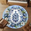 1pc Floral Patterns Egg Round Chair mat Area Rug - Non-Slip, Floor Mat for Office, Bedroom, and Indoor Decor -1002231