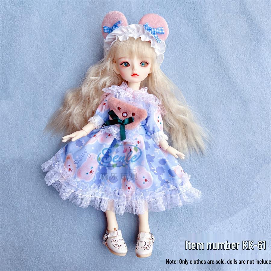 30 Cm BJD Doll Lolita Outfit Set - 6-Minute Dress Change for Girl's Gift