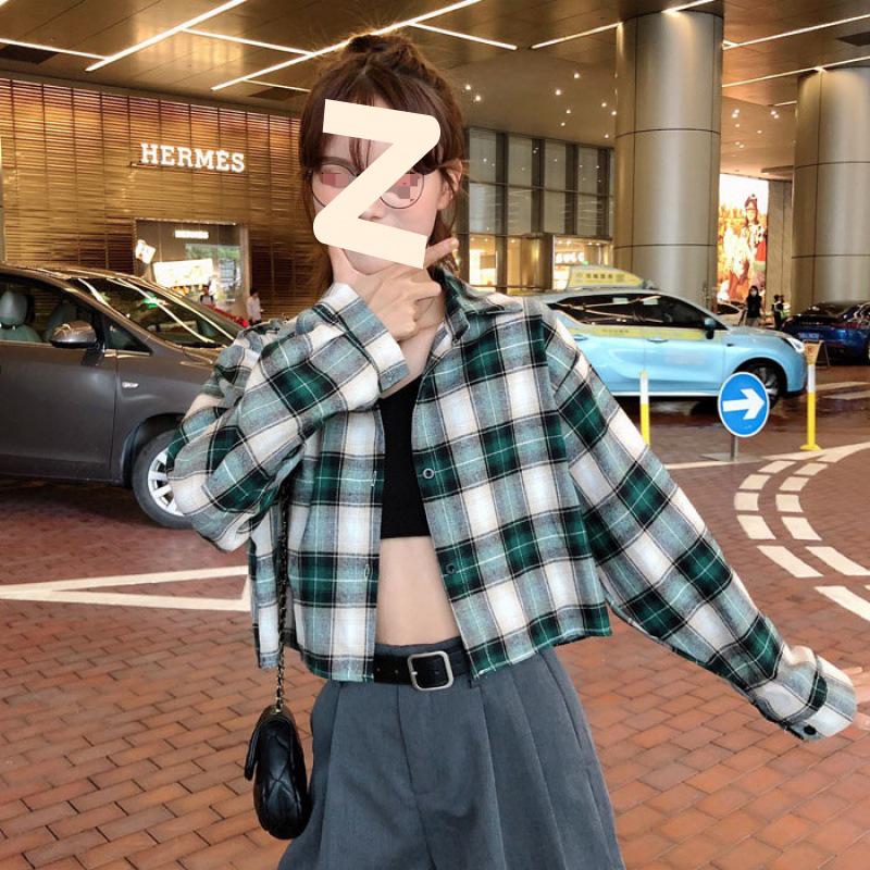 

Женская куртка в клетку в стиле ретро на раннюю весну 2024 года Large зелёный