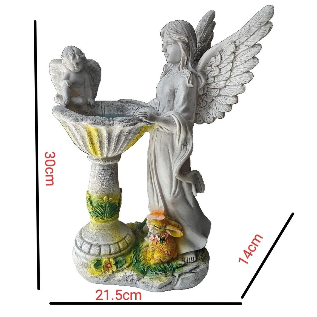 European Angel Statue Color-Changing Solar Light - Creative Garden Ornament