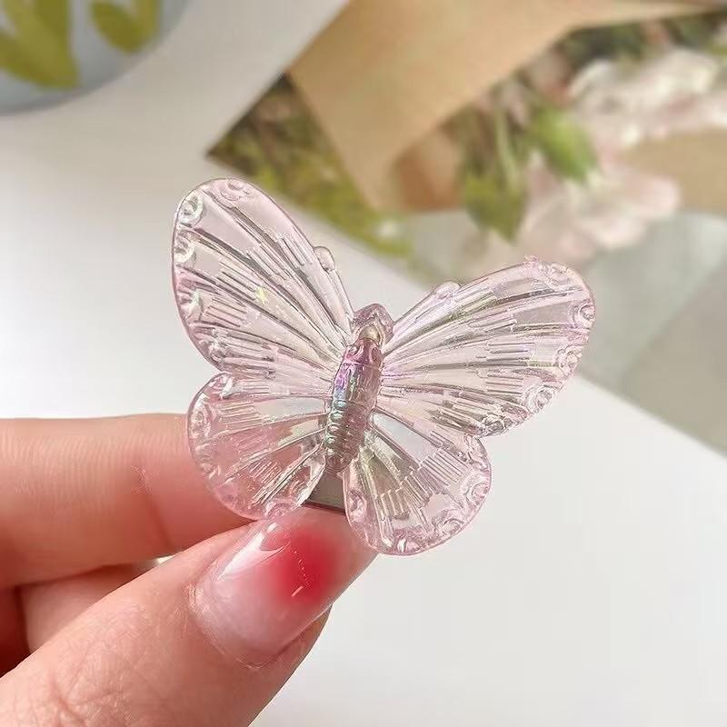 10pcs Blue Transparent Butterfly Hairpin