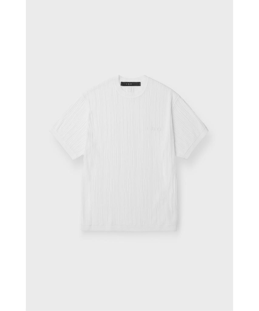 IRO Pleats Pleated Short Sleeve Round Sweater Iqwam26705Whx
