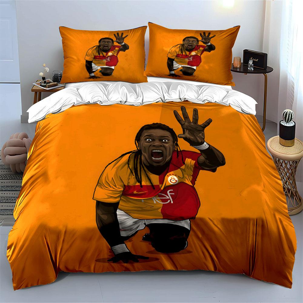 Soccer player celebratory pose. Bedding sets Duvet cover sets Duvet covers Pillowcases(1 * Duvet Cover 2 * Pillowcases without duvet insert)