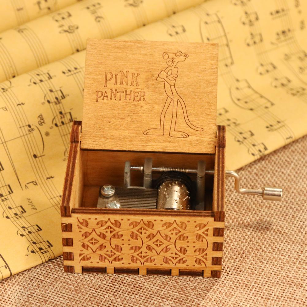 Light Luxury Wooden Hand Cranked Music Box Retro Handmade Music Box for Christmas Gifts/Father Day/Mother Day Gift/New Year Gift