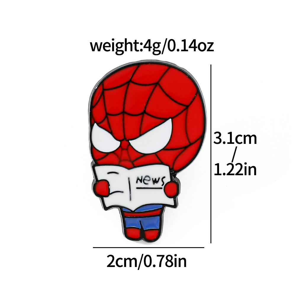 89 Spider-Man Alloy Brooch Marvel Superhero Spider-Man Metal Badge Backpack Jacket Personalized Decoration