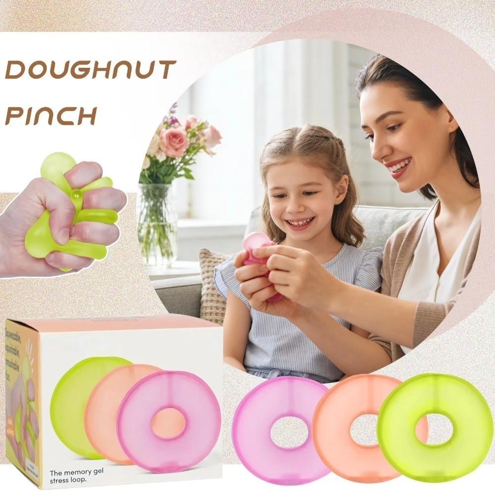 Soft Decompression Sensory Toy Stress Ring Gel Squishy Toy Anti-Anxiety Squeeze Object Pinch Toy