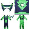 Wild Kratts Kreaturenkraft-Anzug-Kostüm für Kinder mit grünem marineblauem Overall und Maske
