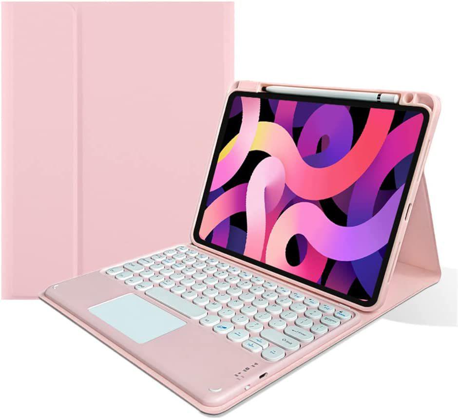Bluetooth Touch Keyboard for Samsung Tab S9/S10/S7 FE Plus 12.4-inch & S6 Lite Protective Case