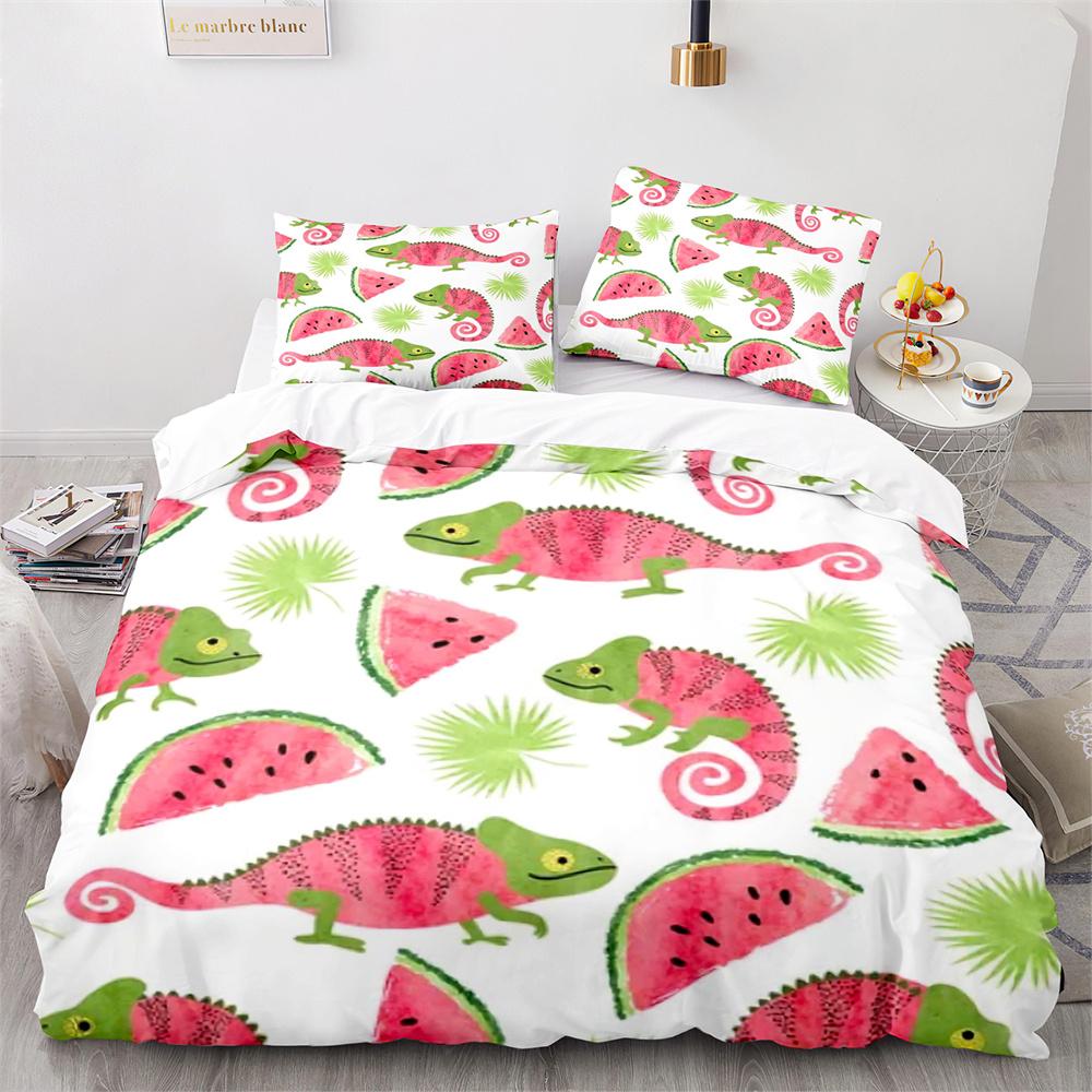 Lizard Duvet Cover Set Desert Wildlife Animal Pattern Comforter Cover King Queen Size for Adults Teens Animal Lovers Bedding Set