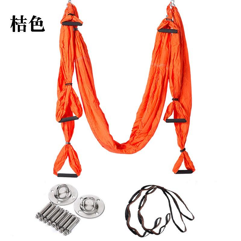 Aerial Yoga Hammock Set With Spreader Bar Extension Straps Inversion Fitness Training
