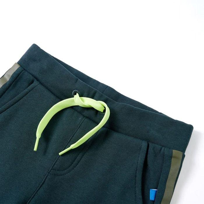 Sweatpants - vidaXL - Child - Moss Green - Elastic Waist - 80% Cotton