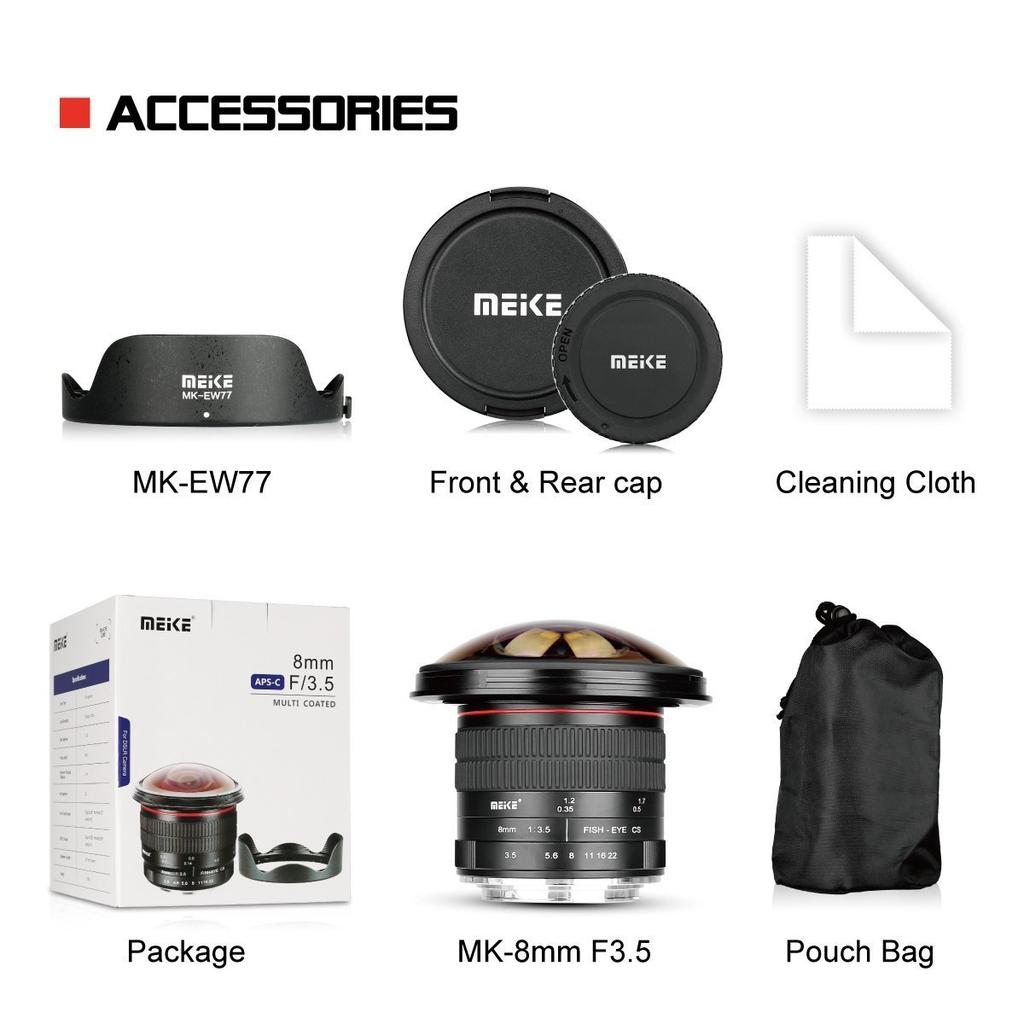 Meike Interchangeable Lens Fisheye Lens MK 8mm for Nikon 1 Mount Japanese Instruction Manual Included 19840002 [] F3.5