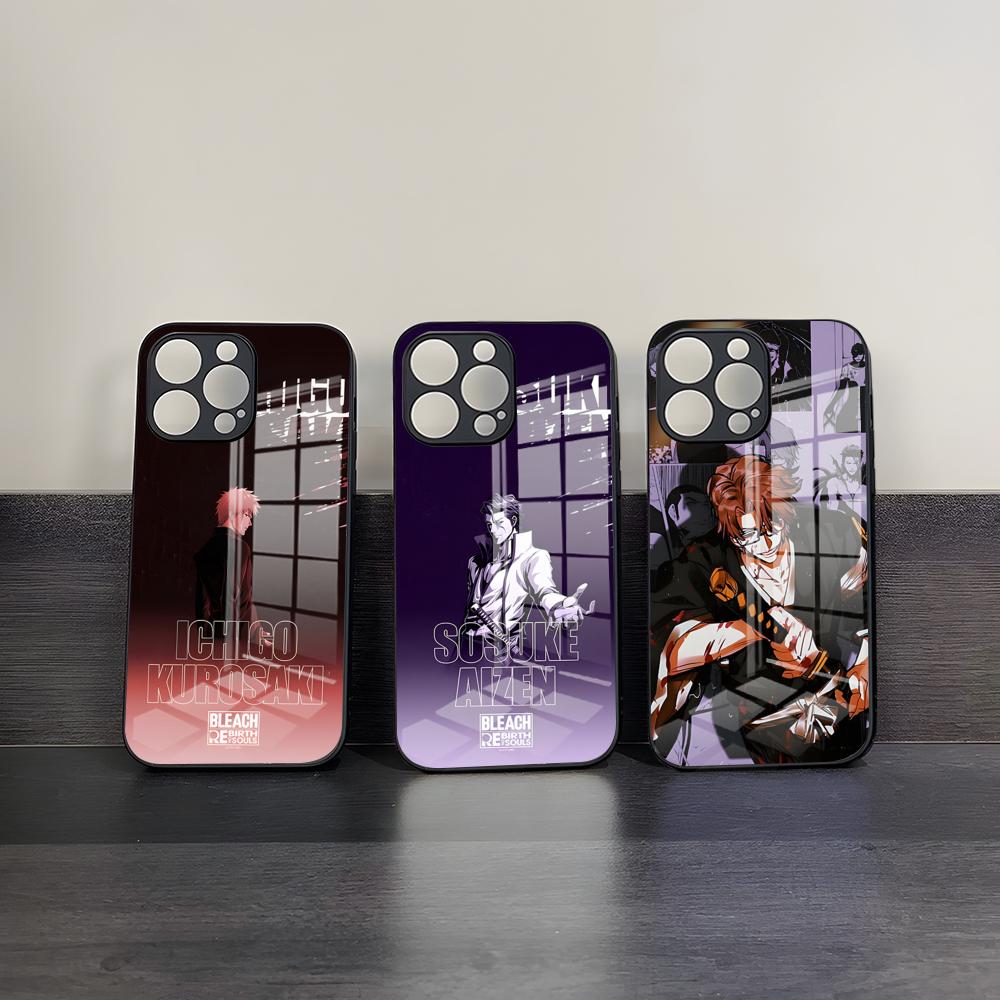 Anime S-Sosuke Aizen Phone Case For 17 Pro Max IPhone 16 Pro 14 12 11 13 Mini X XR XS 15 Plus SE Glass Cover