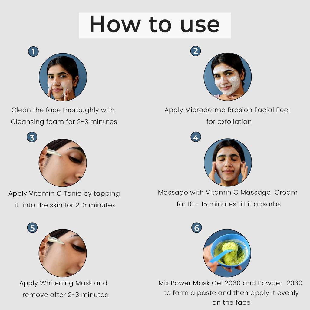 O3+ Bridal Gesichtsset Vitamin C 44g+103ml Strahlende Haut Leuchtender Teint Einzelanwendung Packung mit 1