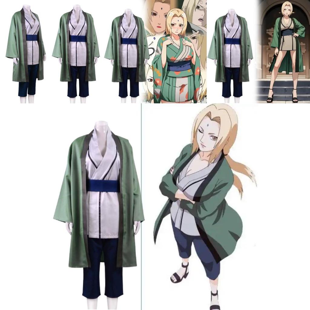 Naruto Tsunade Cosplay Costume With Polyester Fabric For Anime Role Play And Events