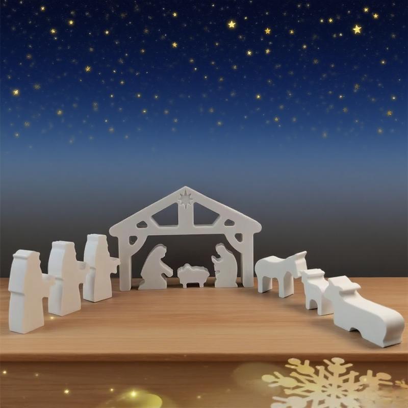 Nativity scene silicone mold, Jesus silicone mold, crafts, home decoration, reusable epoxy resin casting mold